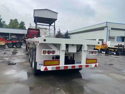 CIMC 40/45ft Steel 3/4Axle Oversized dan Containerized Cargo Flatbed Trailer yang dapat diperpanjang