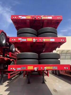 CIMC 40/ 45ft 2 baja poros las longitudinal baller flatbed trailer flatbed