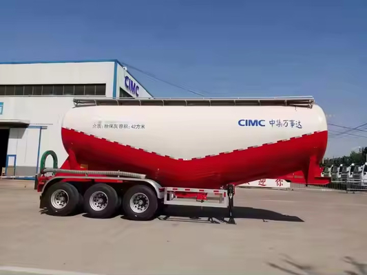 CIMC 3 Axles 35cbms diesel Generator Dry Mix Mortar Bin Powder tank Kargo Semi Trailer