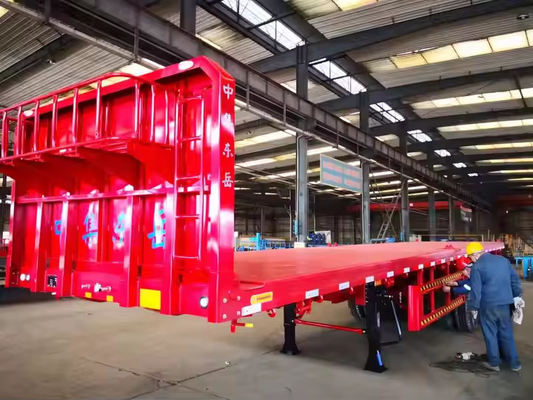 CIMC 2/3/4 Axles Steel Cargo 20ft 40ft Container Chassis Dengan Lock Flatbed Semi Trailer