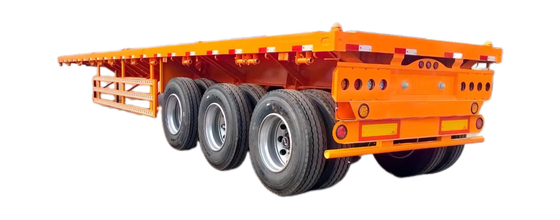 CIMC 20ft 40ft Semi Trailer Shipping Container Twistlocks Flatbed Design Carbon Steel 12R22.5 Truk Trailer