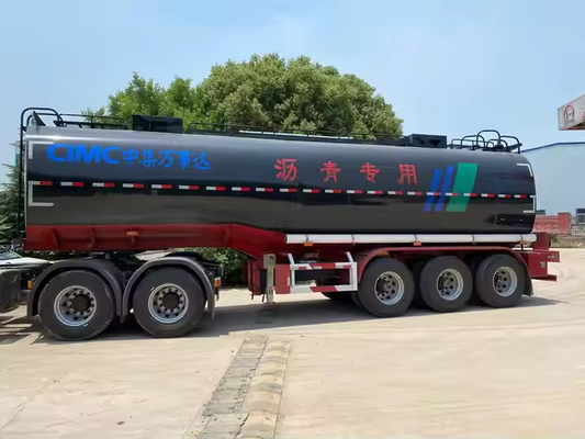 CIMC 3 poros Baja Karbon 40KL 36cbms Paving Petroleum Asphalt Bitumen Minyak Sawit Tangki bahan bakar