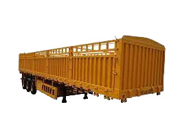 Semi trailer pagar berkinerja tinggi untuk transportasi ternak yang aman dan beban berat