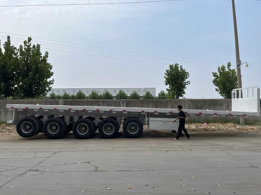 Heavy-Duty Multi Axles Flatbed Semi Trailer untuk Pengangkutan Stabil dan Efisien dari Beban Oversized