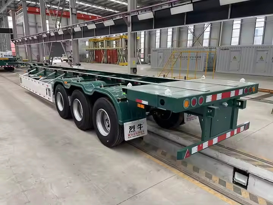 CIMC 3 Axle 40ft 20ft Skeleton Semi Trailer Container Chassis untuk Bagian Container Carrier
