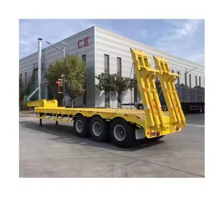 3 Axle 60 Ton 100 Ton 18 Meter Lowboy Low Bed Truck Trailer Lowbed Semi Trailer