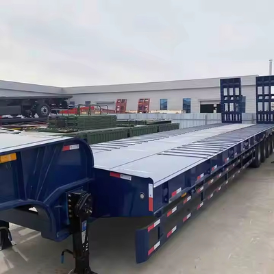 60 Tons Lowboy Loader yang bisa diperpanjang dengan hidrolik Low Bed Truck Semi Trailer 2-3 Axle Cargo & Utility Trailers
