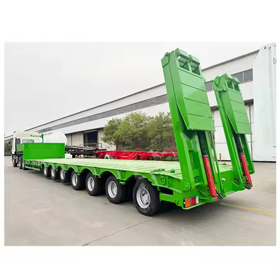 7 Axle Low Price Factory Heavy Duty Lowboy Trailer 60 80 Ton Lowbed Low Bed Truck Semi Trailer