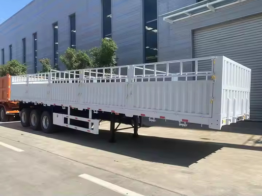 100 Ton Trailer Sapi Trailer Sapi 3 Poros Kargo Sapi Gula Transportasi Stake Pagar Semi Trailer Truk