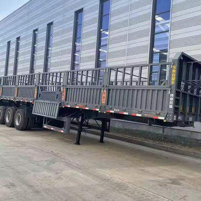 40FT 3 Axle 60 Ton 13m Customized Sidewall Kargo Transporting Fence Semi Trailer