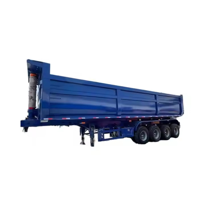CIMC Truck Trailer 3 Gandar 4 Gandar Tipe U Jenis Trailer Dump Belakang U Shape Tipper Semi Trailer