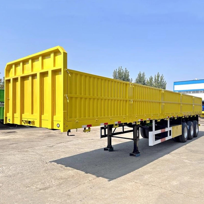 Kontainer dinding sisi tugas berat yang ditingkatkan Semi trailer Versatile Transportasi kontainer yang tahan lama dan efisien