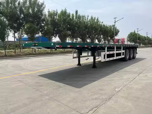 50ton 60ton Heavy Duty Hydraulic Gooseneck Semi Trailer Truck Aluminium Flatbed Axle Trailer