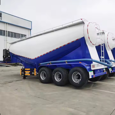 Kualitas tinggi 3 poros 28-60 Ton Bulk Cement Tanker Semi Trailer Cement Silo Semi Trailer
