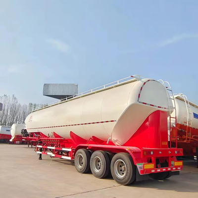 3 poros 40cbm 45ton V bentuk bubuk kering Silo Transportasi semen Bulk Tanker Semi truk trailer