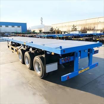 Heavy Duty Multi Axles Flatbed Semi Trailer untuk Pengangkutan Stabil dan Efisien dari Beban Oversized