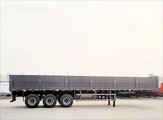 Kontainer dinding sisi tugas berat yang ditingkatkan Semi trailer Versatile Transportasi kontainer yang tahan lama dan efisien
