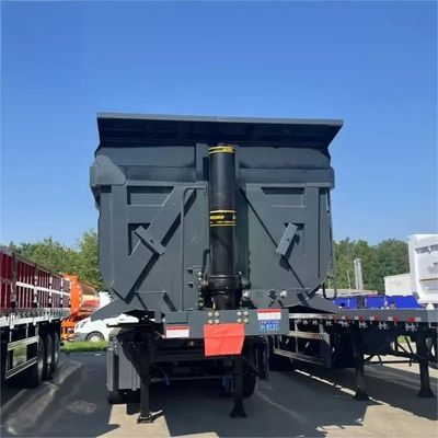 Truk Trailer 3 Gandar 4 Gandar Tipper Tipper Belakang Dump Truk Semi Trailer Untuk Konstruksi