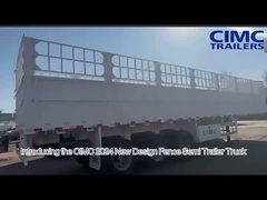 Semi trailer pagar berkinerja tinggi untuk transportasi ternak yang aman dan beban berat